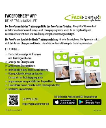 Faceformer One Clear Training App - Alleviate Sleep Disorders CMD Teeth Grinding & Snoring - Original Dr. Berndsen | Free Shipping Worldwide - Buy Online on GoSupps.com