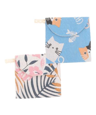 Coolhiya 2 pieces large capacity period bag outdoor periodica bag menstrual flavle bags women bands storage bag menstrual tapes bag women binding tanks binding