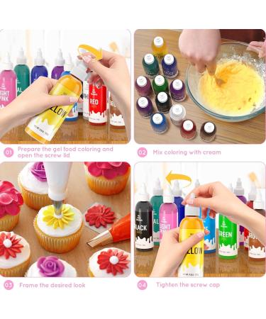 Nomeca Food Coloring Gel for Baking 128g Cake Food Coloring High Concentrated Vibrant Gel Food Dye for Easter Egg Icing Fondant Macaron Frosting Cookie Gluten Free Vegan Tasteless (123 ml (Pack of 1)) - Buy Online on GoSupps.com