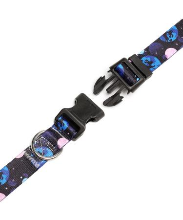 Mercano Adjustable Dog Collar - Soft Nylon Comfort & Durable Pattern for Small Medium & Large Dogs - Night Sky (M) - Buy Online on GoSupps.com