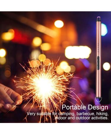 Candle Rechargeable - Electric Arc with USB Safe and Portable Rechargeable for Desserts Creme Brulee Welding BBQ and Baking Rose Gold - Buy Online on GoSupps.com