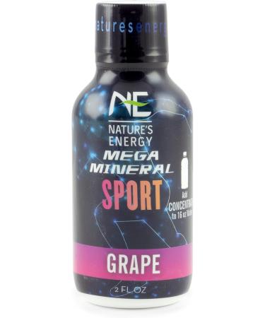 Nature's Energy Mega Mineral Sport - Grape Flavor 2oz | Premium Electrolyte Supplement for Athletes | International Shipping Available - Buy Online on GoSupps.com