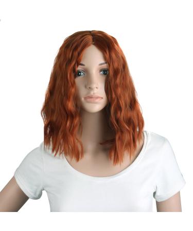 MapofBeauty 14"/35cm Sexy Beautiful Woman Short Curly Hair Role Play Wig And Daily Use Wig (Red Copper)