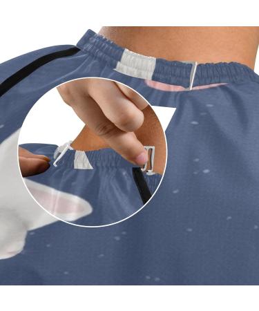 Waterproof Barber Cape - Unisex Haircut Bib with Rabbits Hearts & Cheetah Design for Men | Durable & Stylish Hair Cutting Capes - Buy Online on GoSupps.com