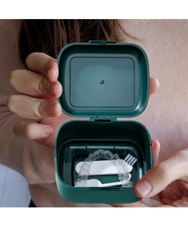 Fulenyi Prosthesenbadtui - Removable Tooth Storage Container & Night Protection Case for Dentures | Green Cleaning Etui for Mouth Protection - Buy Online on GoSupps.com