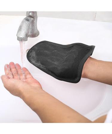 Exfoliating Glove Shower Gloves Bath Sponge Dead Skin Remover for Body - Black - Buy Online on GoSupps.com