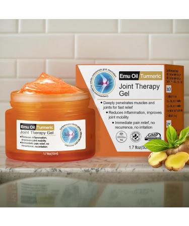 Emu Oil Curcuma J-oint The-rapy Gel pour soulager les genoux cr me de massage apaisante formule absorption rapide et action de massage apaisante 100 g pour le dos le cou les mains les genoux - Buy Online on GoSupps.com
