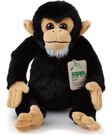 Zappi Co Chimpanzee Plush Toy (20cm) - Eco-Friendly & Huggable Chimp for Primate-Loving Kids | 100% Recycled - Buy Online on GoSupps.com