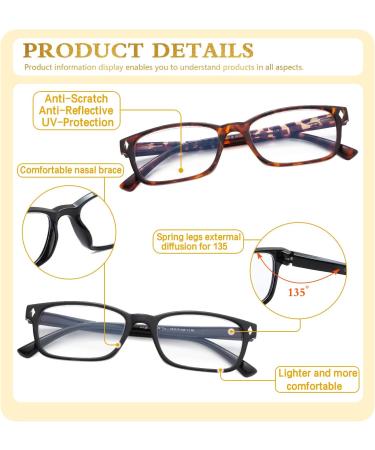 K KENZHOU Reading Glasses 4 Pack - Stylish +4.0 Readers for Men & Women with Spring Hinge | International Shipping Available - Buy Online on GoSupps.com