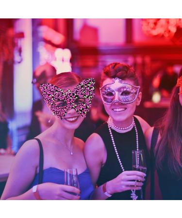 Sherchpry Sequin Butterfly Masquerade Mask - Carnival & Halloween Party Costume for Women | 19.50x14.00x0.50cm - Buy Online on GoSupps.com