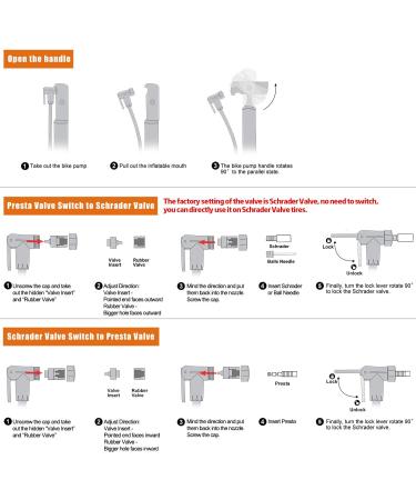 Malker Bike Pump - Presta & Schrader Valve Compatibility | Portable Aluminum Alloy Floor Pump with Bonus Tire Levers & Patch Kit - Black - Buy Online on GoSupps.com