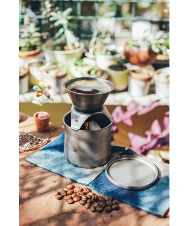 KEITH Titanium Ti3911 Ultralight Coffee Maker with Premium Leather Case - Buy Online on GoSupps.com