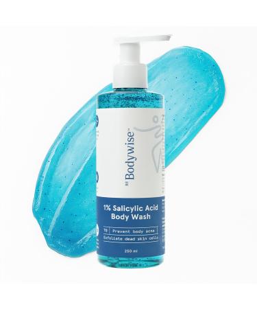 Bodywise Be Body Wash. Prevents Body Acne, Strawberry Skin. Has 1% Salicylic Acid. Deep Moisture, Fresh Scent. Paraben Free, Suphate Free. 8.45 Fl Oz