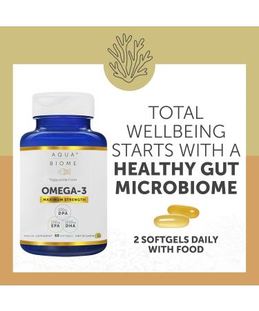 Enzymedica Aqua Biome Maximum Strength Omega 3 Fish Oil, 60 Softgels 60 Count (Pack of 1) - Buy Online on GoSupps.com
