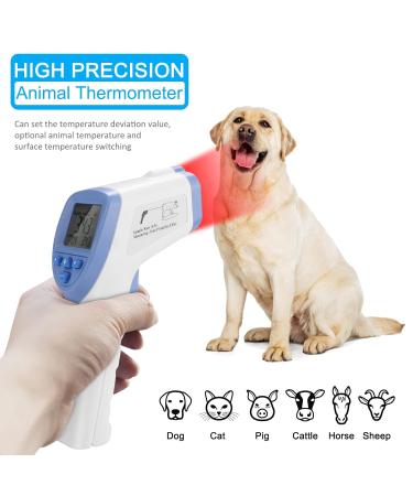 High Precision Blue Veterinary Infrared Pet Thermometer | Non-Contact Digital Thermometer for Dog, Horse, Pig & Sheep - Buy Online on GoSupps.com