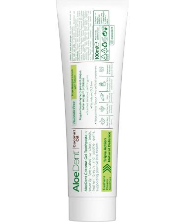 Aloedent Coconut Oil Toothpaste 100ml | Fluoride-Free Vegan & SLS-Free for Healthy Gums - Buy Online on GoSupps.com