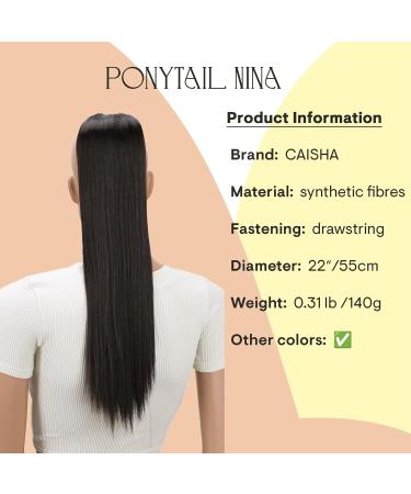 CAISHA 22 Heat-Resistant Synthetic Fiber Dark Brown Ponytail Extension - PH502 #2 - Buy Online on GoSupps.com