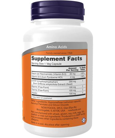 Now Foods 5-HTP Double Strength 200 mg - 120 Veg Capsules | Natural Mood Support - Buy Online on GoSupps.com