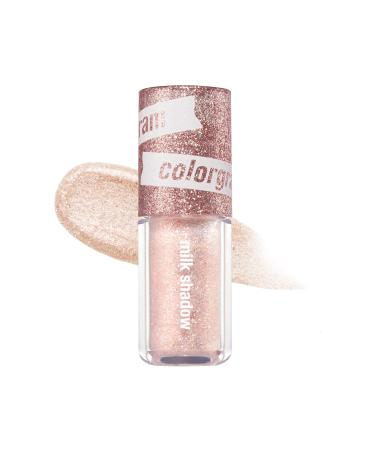 COLORGRAM Milk Bling Shadow - 07 Fairylike | Pigmented Liquid Glitter Eyeshadow, Long-Lasting Shimmer type for Daily Makeup 0.11 fl.oz, 3.2g