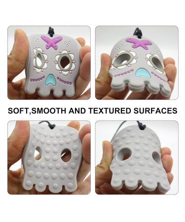 Sensory Chew Necklace for Kids 2 Pack Silicone Baby Teether Toys Santi & Me Teething Toys for Babies Halloween Toys Xmas Christmas Gift(Halloween teether) - Buy Online on GoSupps.com