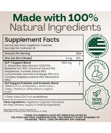 GLP-1 Supplement for Women and Men | Hunger & Metabolism Support - Pharmacist Formulated Support | 10-in-1 Probiotic and Prebiotic (60 Capsules) - Buy Online on GoSupps.com