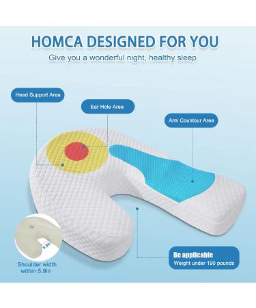 Memory Foam Side Sleeper Body Pillow for Adults - U-Shaped Contoured Support for Neck, Back, and Shoulder Pain Relief - Removable Washable Cover - White - Buy Online on GoSupps.com