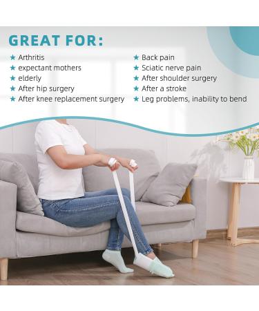2-Pack Sock & Stocking Assistants | Ideal for Hip Surgery Recovery | Perfect for Seniors & Pregnant Women - Buy Online on GoSupps.com