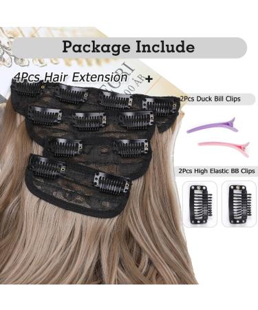 YDDM 24-Inch Clip-In Hair Extensions - Smooth Realistic Synthetic Hair - 4pcs Full Head - Affordable & Easy to Use for Women - Buy Online on GoSupps.com