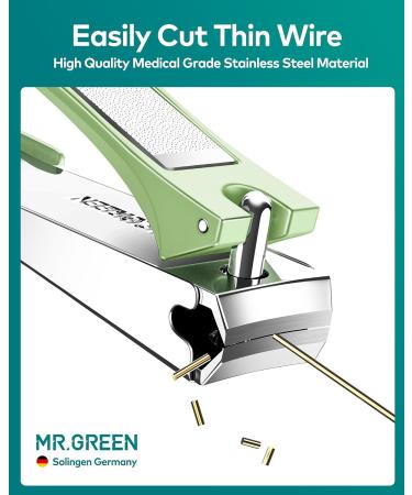 MR.GREEN Nail Clippers with Nail File Anti Splash Nail Clipper Set for Thick Nails Medical Grade Stainless Steel Professional Nail Cutter Sharp and Durable fingernail Clipper for Men and Women(Green) - Buy Online on GoSupps.com