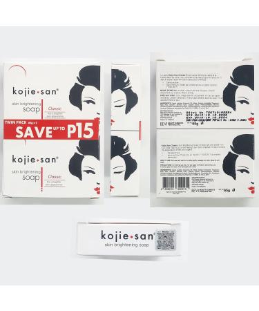 Kojie San Skin Brightening Soap - Original Kojic Acid Soap for Face & Body - Cosmetic Soap for Beautifully Fresh Skin (2 X 65g Bars) - Buy Online on GoSupps.com