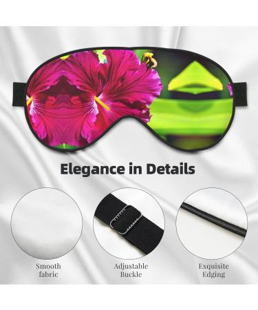 Hibiscus Flower Print Sleep Eye Mask | Soft Eyeshade for Travel & Napping | Perfect for Women & Men - Buy Online on GoSupps.com