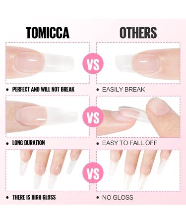 Tomicca 2 Colors Acrylic Gel for Nails - Clear & Rosa Set | Quick Extender Polygel for Long-Lasting & Natural Gelnails | 2x15g for Beginners & Salon Professionals - Buy Online on GoSupps.com