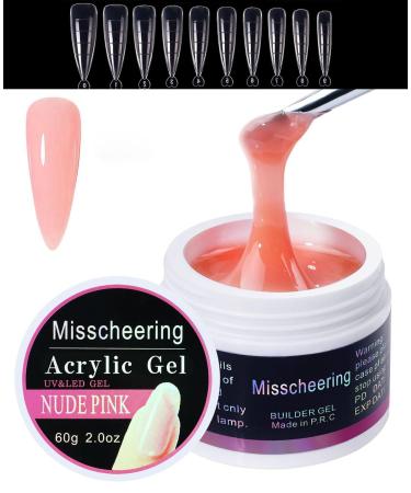 Nail Art Painless Extension Nail Gel Set - 60g Nail Reinforcement with 100 Nail Stencils for Manicure Art Designs (meitao)