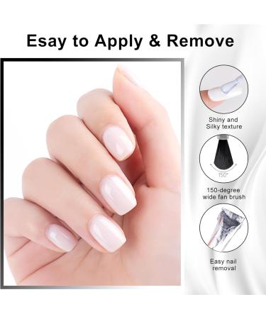 NXJ INFILILA Milky White Gel Nail Polish 15ml White Gel Nail Polish White Sheer Nail Polish Neutral Gel Nail Polish Nail Art French Manicure Salon & Home Gift for Women 0.5Oz A-white 01 - Buy Online on GoSupps.com