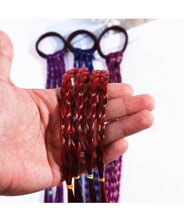 16-Piece Women's Hair Accessories Set - Stretch Elastics Colorful Hair Ties & Ropes Wig Decor - Red Blue Purple Rose Red - Buy Online on GoSupps.com