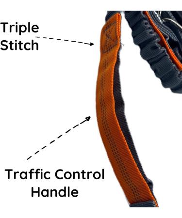 eBoutik Hands Free Dog Lead with Anti-Pull Bungee Leash - Ideal for Running, Cycling, and Walking - Adjustable Waist Belt - Orange - Buy Online on GoSupps.com