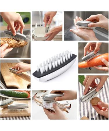 UCEC 2X Stainless Steel Hand Washing Brush - Odor Removing Nail Brush for DIY & Cleaning in Bathroom & Kitchen (White/Gray) - Buy Online on GoSupps.com