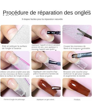  Wisylizv Repairing Treatment for Broken Nails - 5g File Brush and Tweezers Protective Nail Repair Gel with File and Brush for Girls - Damaged Broken Split Nails - Daily Manicure Care | Tweezers - Buy Online on GoSupps.com