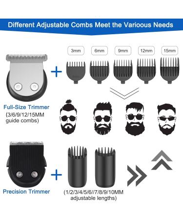 Professional 6-in-1 Hair Clippers & Beard Trimmer Kit - Waterproof Rechargeable | Top Hair Cutting Tools for Men - Buy Online on GoSupps.com