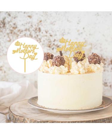 10Pcs Happy Mothers Day Cake Topper Mothers Day Decorations Acrylic Happy Mothers Day Topper Cupcake Cake Topper Gold Glitter Cake Sticks Cake Decorations for Mother's Day Party Suppliers - Buy Online on GoSupps.com