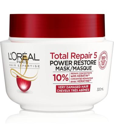 L'Oreal Paris Total Repair 5 Shampoo For Dry and Damaged Hair With Protein & L'Oreal Paris Total Repair 5 Restoring Hair Mask with Protein Calendula Extract and Ceramide for Damaged Hair - Buy Online on GoSupps.com