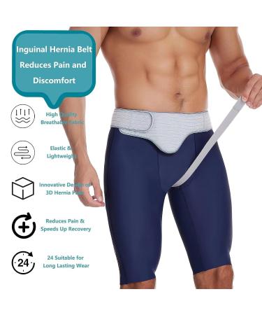 Inguinal Hernia Brace for Men and Women - Left or Right, Large Size | Post-Surgical Support Band | Fully Adjustable Inguinal Hernia Brace - Buy Online on GoSupps.com