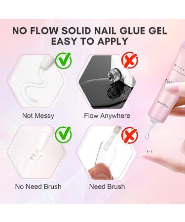 Makartt Pink Nail Glue Gel for Press On Nails | Strong Adhesive for False and Acrylic Nails - Buy Online on GoSupps.com