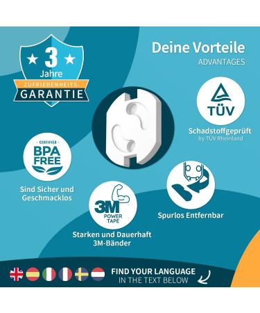 Septeteamay 30 PCs Child Protection Sockets - Safe Socket Locks with 3M Adhesive for Baby Safety - White - Buy Online on GoSupps.com