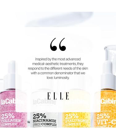 laCabine 25% Collagen Complex Advanced Serum 30ml S rum visage anti- ge avec 5 types de collag ne et de r tine Raffermit soul ve et lisse les peaux matures - Buy Online on GoSupps.com