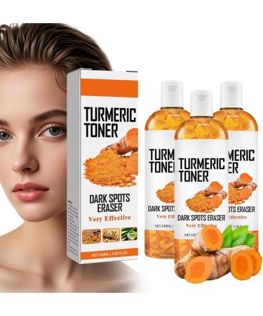 FLLUOUZH West Month Turmeric Toner Dark Spot Eraser Turmeric Toner for Face AntiAging Moisturizing Moisturizing Facial Cleanser Vitamin C and Turmeric Oil Toner Serum for Women 3 Pieces