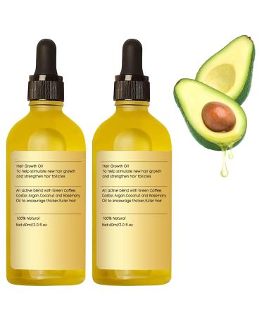 Veganic Organic Hair Repair Oil Revitalize Thin Dry Damaged Hair with Rosemary Oil for Enhanced Hair Health (2PCS) Yellow
