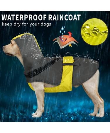 Shop Mosucoirl Waterproof Dog Coat with Hood & Reflective Design for Small & Medium Dogs - Windproof Rain Jacket with Dishes in Green - Buy Online on GoSupps.com