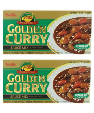 S&B Golden Curry Medium Hot 220g - Pack of 2