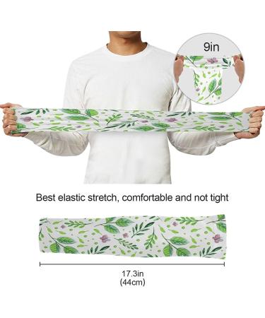 Dussdil Spring Leaves Butterflies Arm Sleeves | UV Sun Protection Cooling Sleeves with Thumb Hole for Garden Farm | Men Women - Buy Online on GoSupps.com
